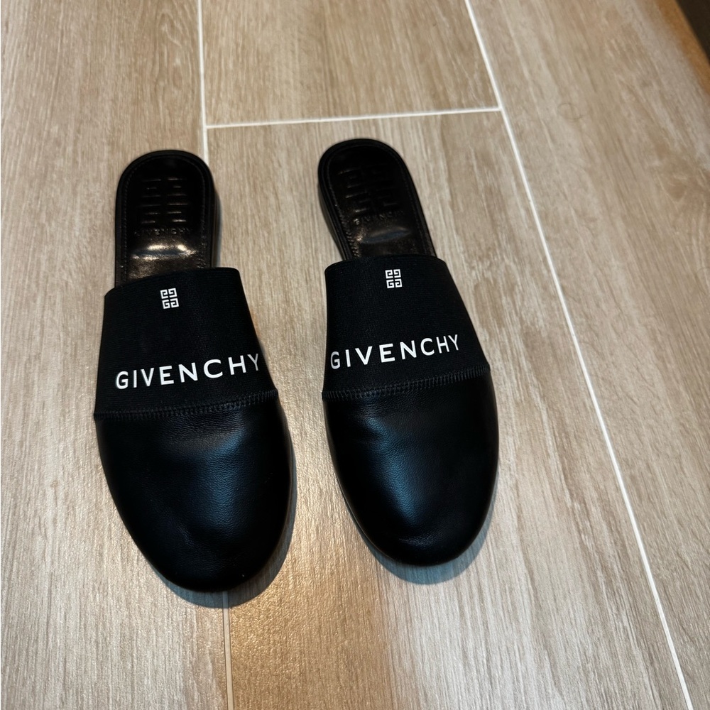 Givenchy Black Leather Mules